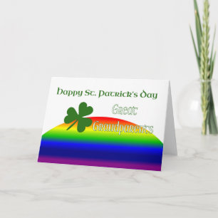 Tarjeta Grandes abuelos felices el Día de San Patricio