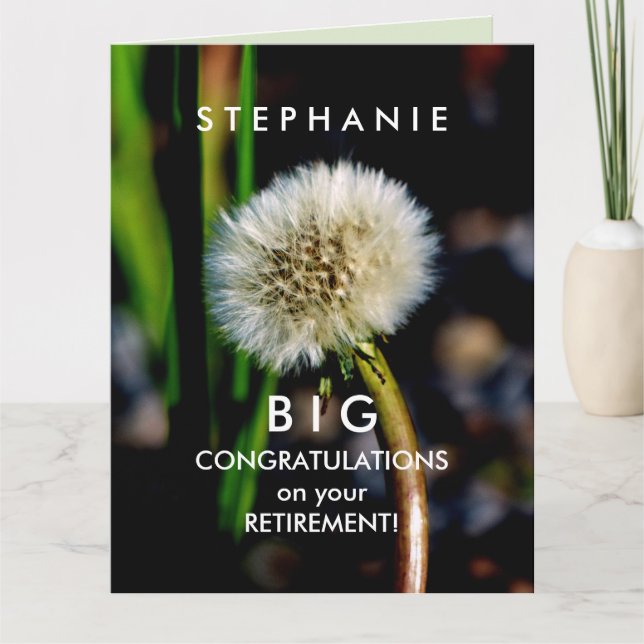 Tarjeta GRANDES felicitaciones por retiro de Personalizado (Anverso)