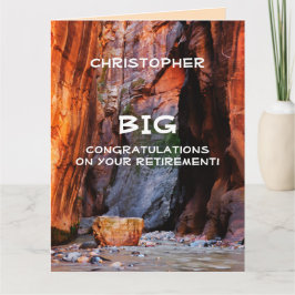 Tarjeta GRANDES felicitaciones por retiro JUMBO, Zion Narr