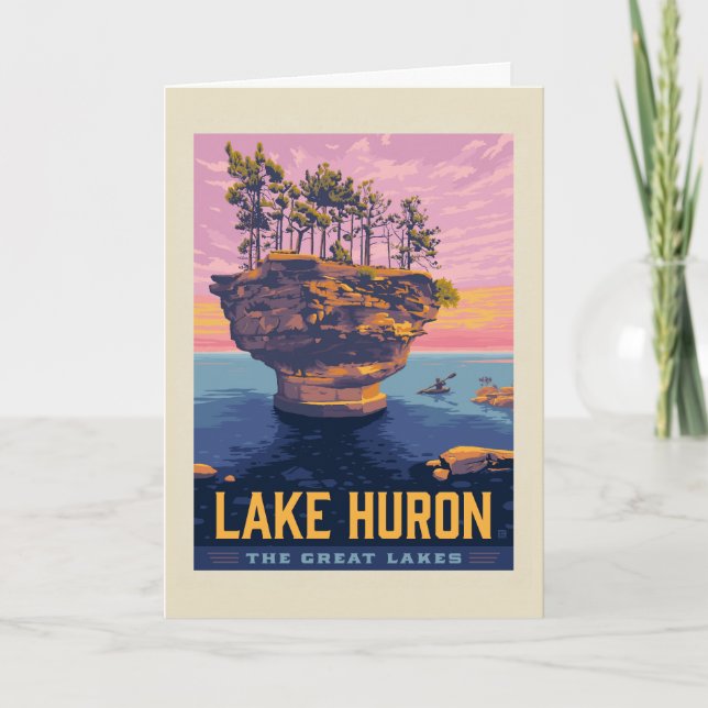 Tarjeta Grandes Lagos | Lago Huron (Anverso)