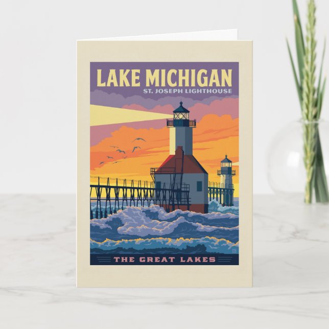 Tarjeta Grandes Lagos | Lago Michigan (Anverso)