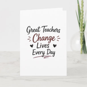 Tarjeta Grandes Maestros Cambian Vidas Todos los Días