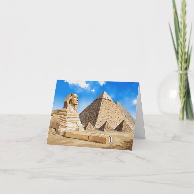 Tarjeta Grandes Pirámides de Giza (Anverso)