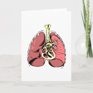 Tarjeta Grandes pulmones rosados