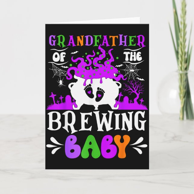 Tarjeta Grandfather Of The Brewing Baby Grandpa To Be Hall (Anverso)