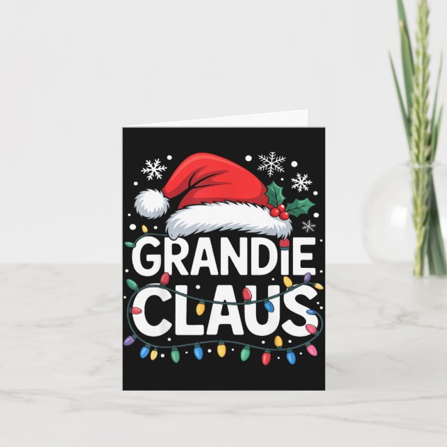Tarjeta Grandie Claus Matching Family Christmas Holiday Pa (Anverso)