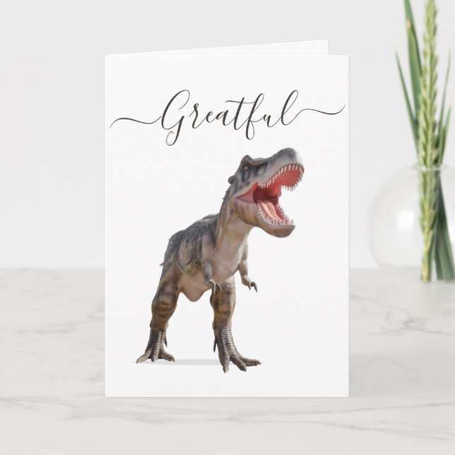Tarjeta Grandioso dinosaurio (Anverso)
