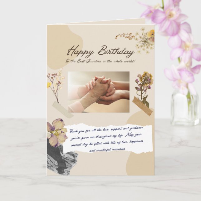 Tarjeta Grandma birthday card (Orquídea)