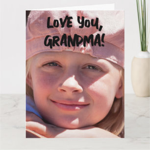 TARJETA GRANDMA DE RECIBIMIENTO DE FOTO DE CUMPLEA