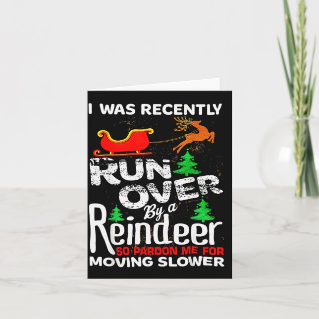 Tarjeta Grandma Got Run Over By A Reindeer Christmas So Pa (Anverso)