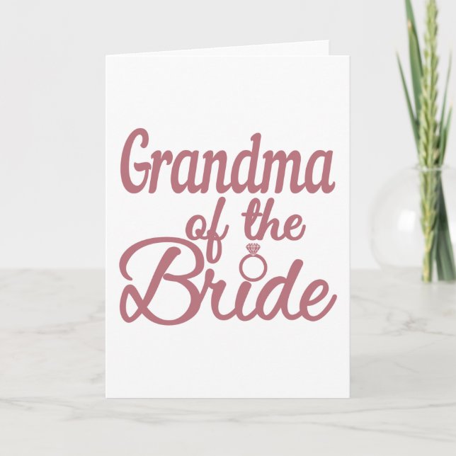 Tarjeta Grandma Of The Bride Wedding Family Matching (Anverso)