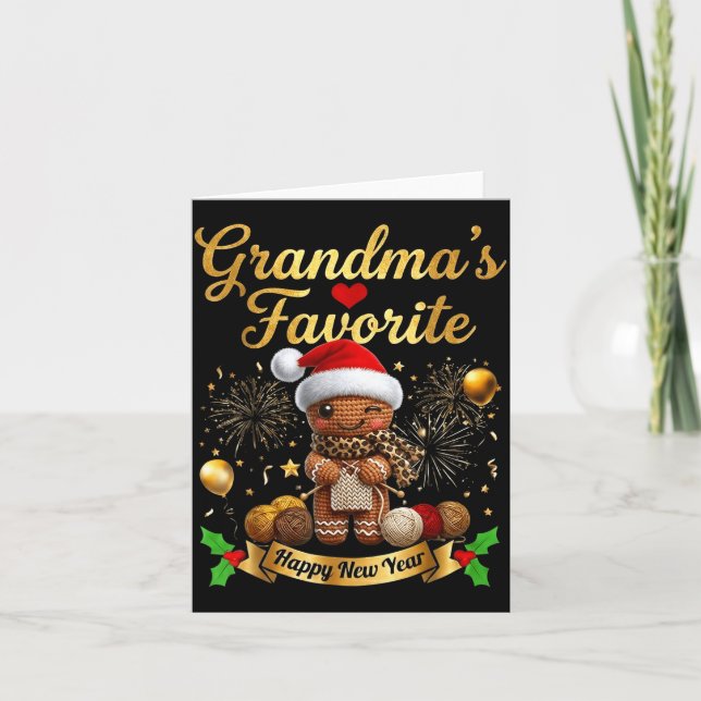 Tarjeta Grandma’s Favorite Gingerbread Crochet Doll For Cr (Anverso)