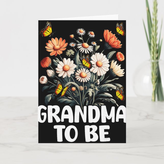 Tarjeta Grandma To Be, New Baby Pregnancy Announcement Rev (Anverso)