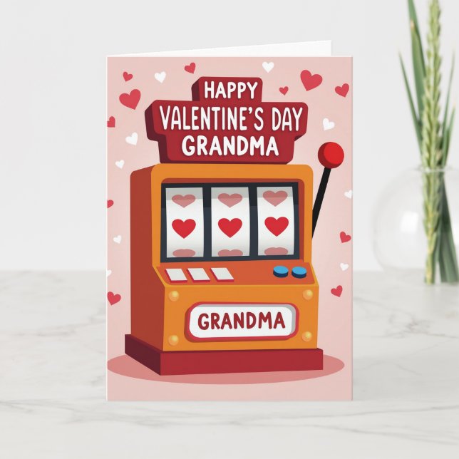 Tarjeta Grandma Valentines Day Jackpot Card (Anverso)