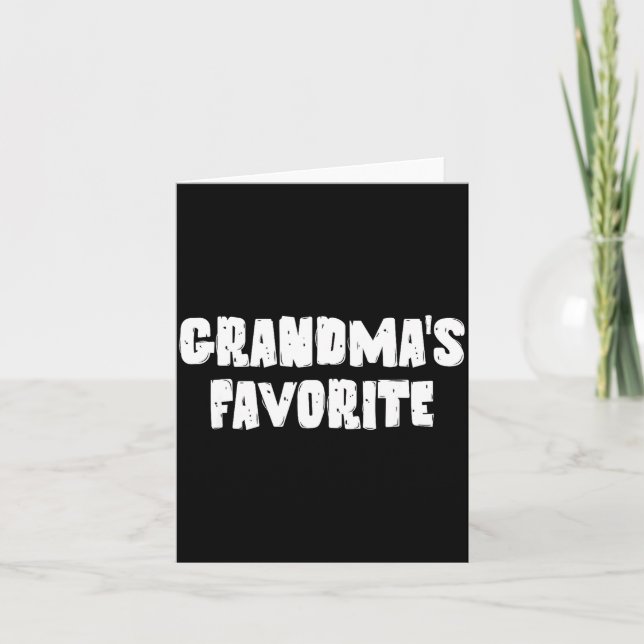 Tarjeta Grandmas Favorite  (Anverso)