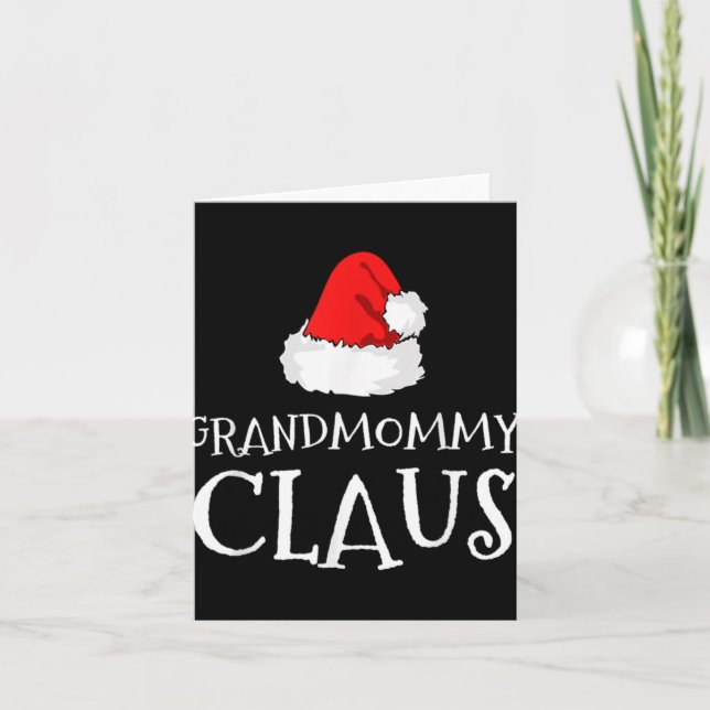 Tarjeta Grandmommy Claus Christmas Santa S Pajama Family M (Anverso)