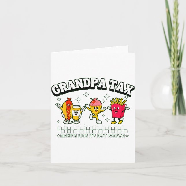 Tarjeta Grandpa Tax Funny Grandpa Humorous Gift For Grandp (Anverso)