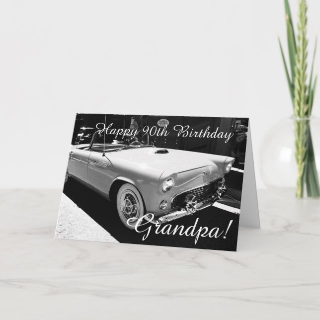 Tarjeta Grandpa's birthday - Antique car (Anverso)