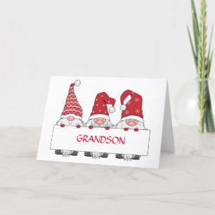 TARJETA **GRANDSON** DE GNOMES PARA NAVIDADES