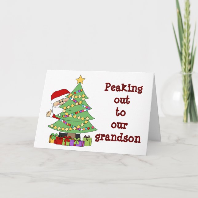 TARJETA **GRANDSON** ESPERA QUE SANTA SEA "BUENO PARA TI" (Anverso)