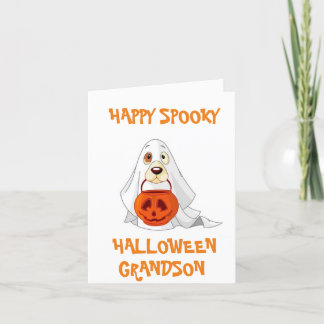TARJETA **GRANDSON** TIENE UN HALLOWEEN FELIZ Y HABITUAL