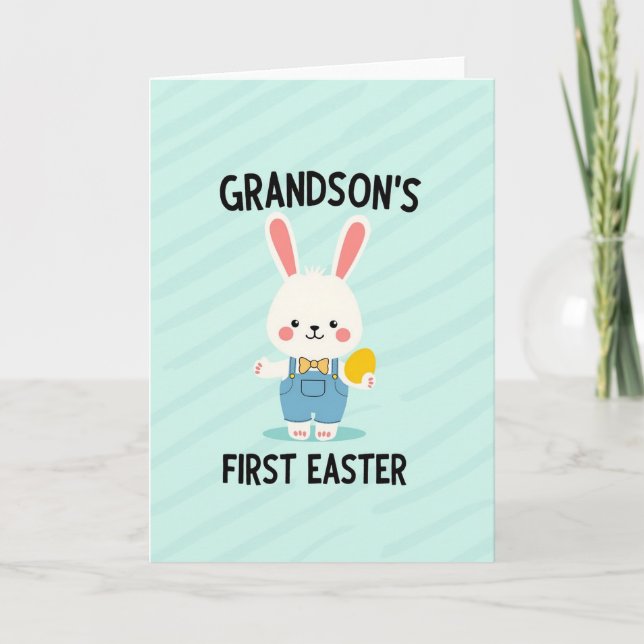 Tarjeta Grandsons First Easter Celebration Card (Anverso)