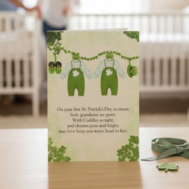 Tarjeta Grandsons Twins First St Patricks Day (Subido por el creador)