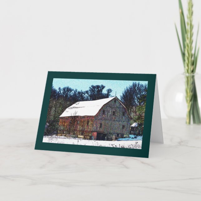 Tarjeta Granero de madera resistido en el Pike nacional (Anverso)