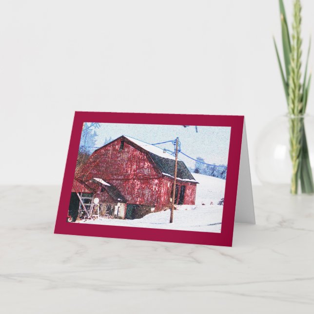 Tarjeta Granero rojo grande en el Pike nacional (Anverso)