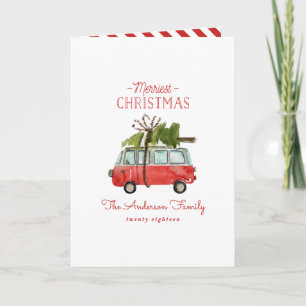 Tarjeta Granero rústico de Navidad vintage