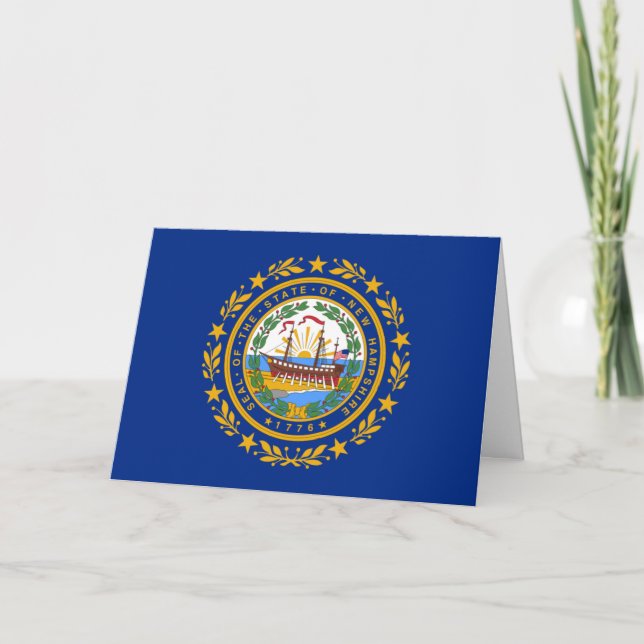 Tarjeta Granite Stater Flag, Flag of New Hampshire (Anverso)