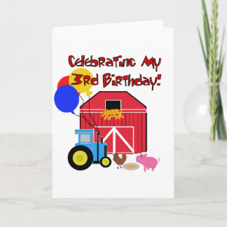 Tarjeta Granja 3 camisetas de cumpleaños y regalos