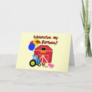 Tarjeta Granja 4 camisetas de cumpleaños y regalos