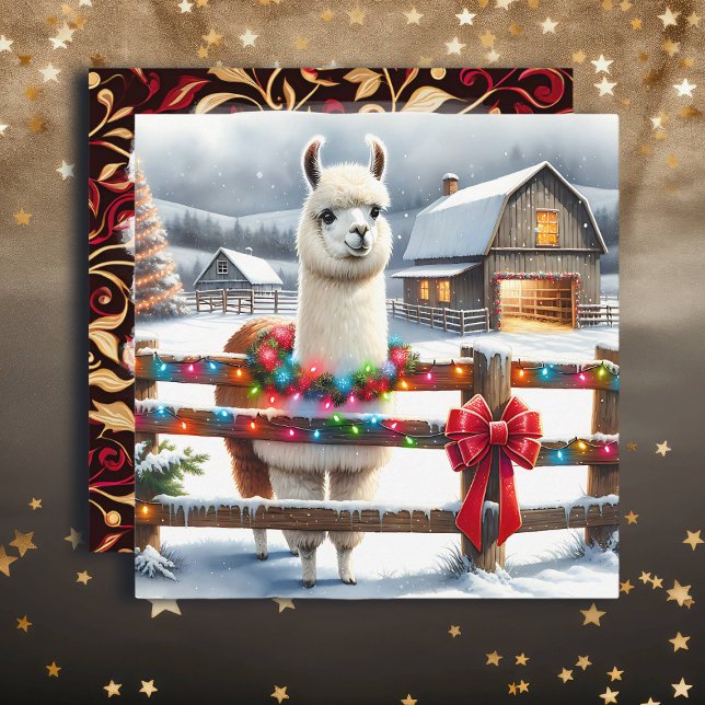 Tarjeta Granja de cosecha y Navidades de Llama Cuta (Subido por el creador)