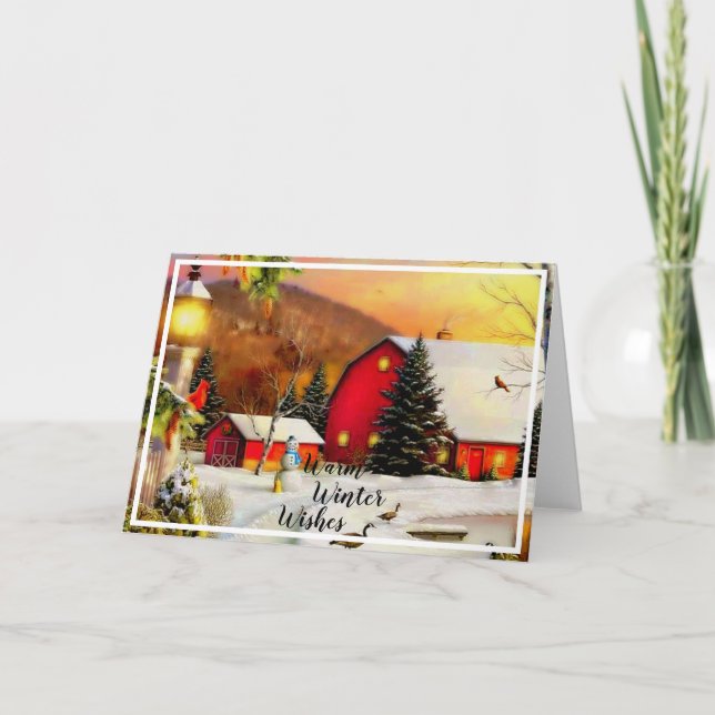 Tarjeta Granja de invierno (Anverso)