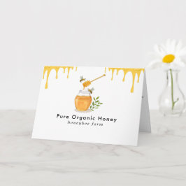 Tarjeta Granja de Miel Orgánica Moderna Plegada