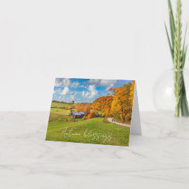 Tarjeta Granja de otoño con texto personalizado