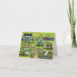 TARJETA GRANJA DE PAVOS, DÍA DE ACCIÓN DE GRACIAS RURAL HU