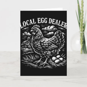 Tarjeta Granja de pollos divertida del distribuidor de hue