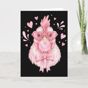 Tarjeta Granja de pollos San Valentín Cupido Coqueta Sopla