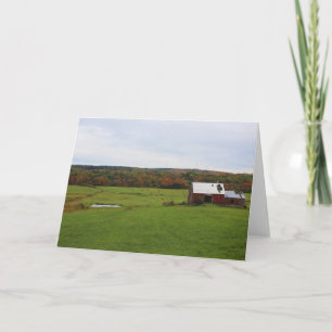 Tarjeta Granja del otoño