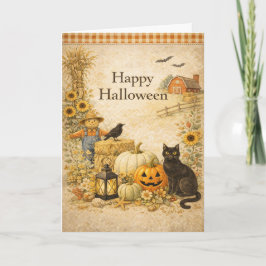 Tarjeta Granja Red Barn Halloween