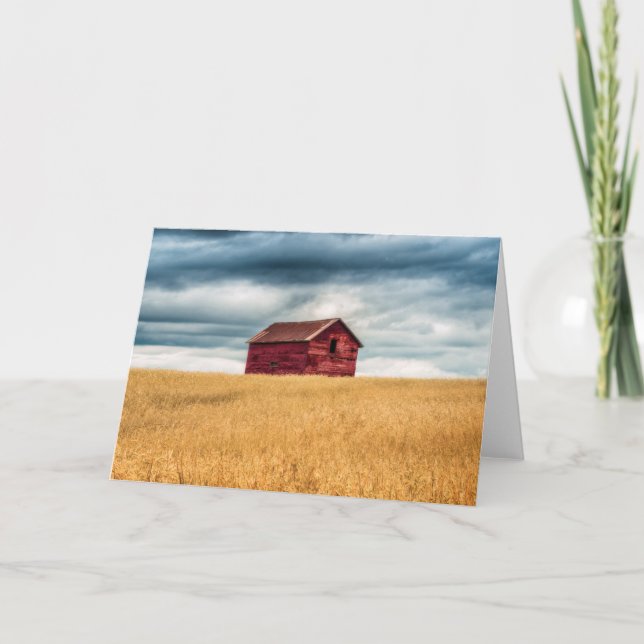 Tarjeta Granjas | Antiguo granero rojo (Anverso)