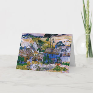 Tarjeta Granjas cerca de Auvers por Vincent van Gogh
