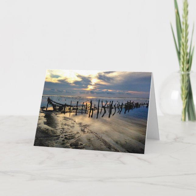 Tarjeta Granjas de la alga marina en Pulau de memoria (Anverso)