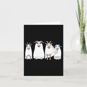 Tarjeta Granjero de Cabra Fantasma Halloween Cabra Lover S