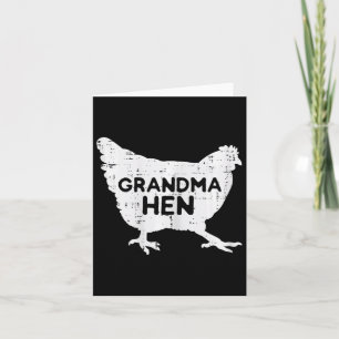 Tarjeta Granjero de Día de la Madre de pollo de la abuela 