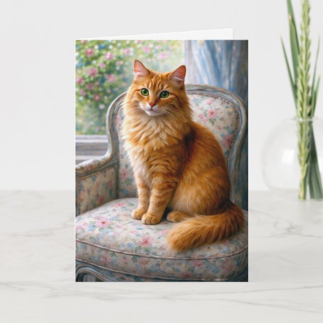Tarjeta Granny’s Chair, Cat Blank Card (Anverso)