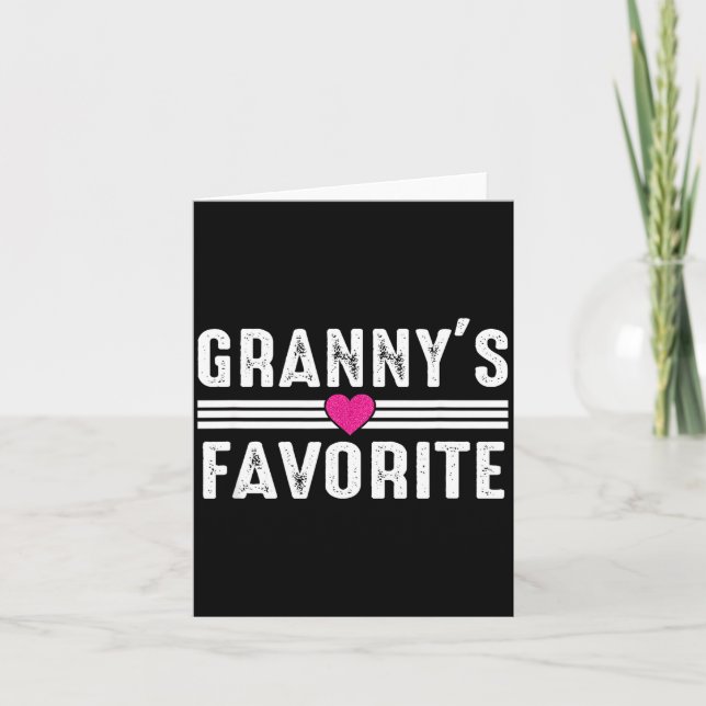 Tarjeta Granny's Favorite  (Anverso)