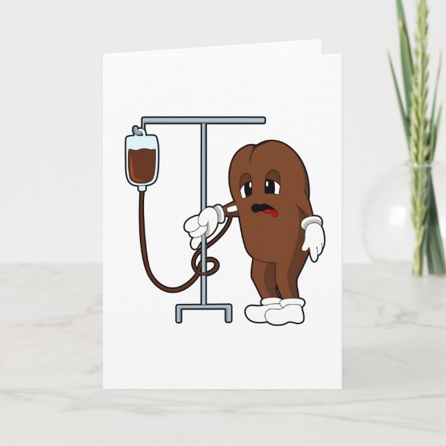 Tarjeta Grano de café con cafetera (Anverso)